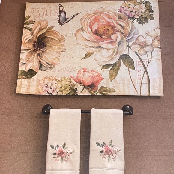 Other - Beautiful Rose& Butterfly Art on Metal